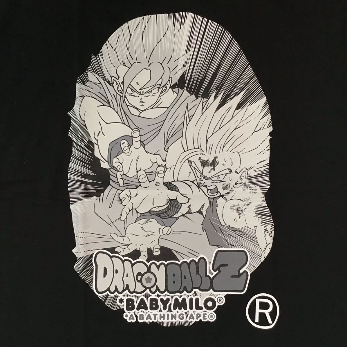 BAPE × Dragon Ball Z BIG APE HEAD T-shirt Black A Bathing Ape Size