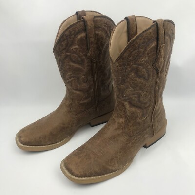 Vintage Tan Leather Western Boots Size 10.5 s-l400.jpg main image 4