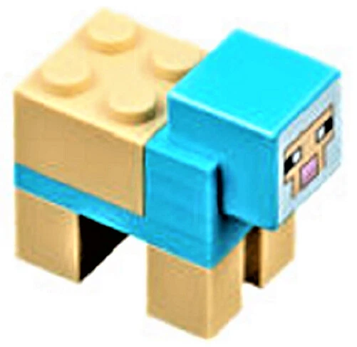 LEGO Minecraft SHEEP MEDIUM AZURE SHEARED Minifigure minesheep02 NEW
