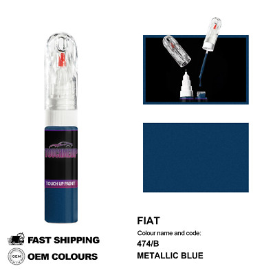 FÜR FIAT BLAU 474/B Touch Up Lackstift Pinsel Fix Kit Kratzer Chip Set Markie...