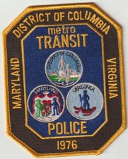VA, MD, DC Metro Transit obsolete patch shipped from Australia