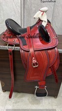 New leather western australian mix type saddle with rawhide stitching