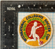 VINTAGE INTERNATIONAL COLLEGIATE SOCCER CUP SOUVENIR 3" ROUND IRON ON PATCH