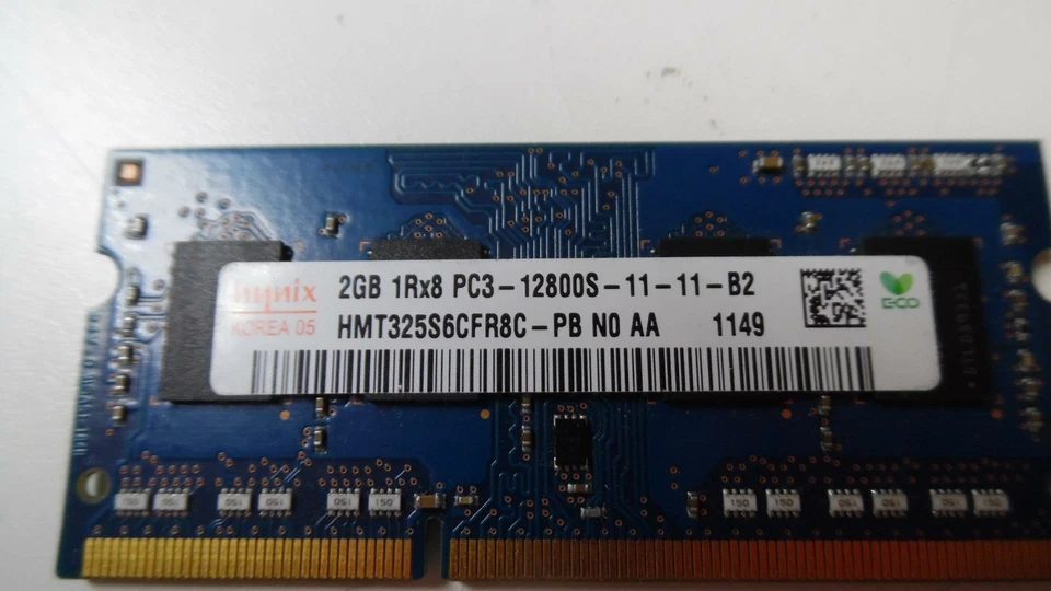 SK Hynix 6GB (2GBx3) SO-DIMM DDR3 PC3-12800S Memory - HMT325S6BFR8C-H9 - Tested - Image 3 of 3