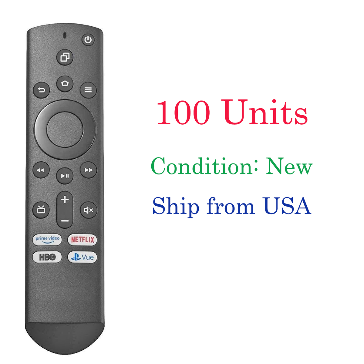 100 Pieces New Remote for Insignia fire TV & Toshiba fire TV