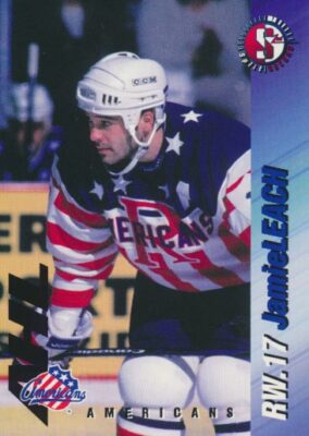 1995-96 Rochester Americans Team Issue # JAMIE LEACH