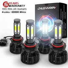 For Kia Seltos 2021-2023  4x 9005 & 9006 Combo LED Headlight Bulbs High/Low Beam