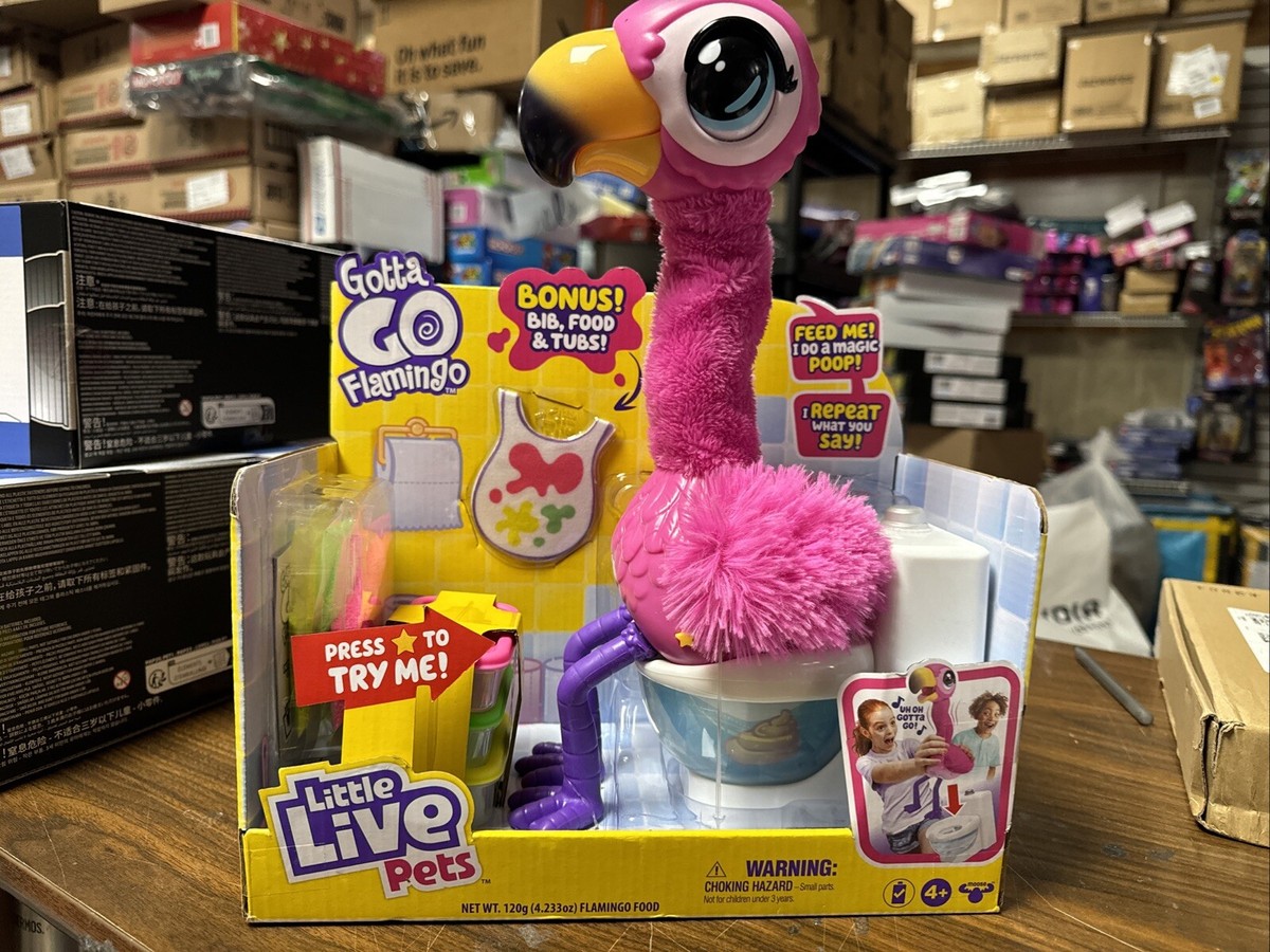 Little Live Pets Gotta Go Flamingo Toy that Sings & Poops
