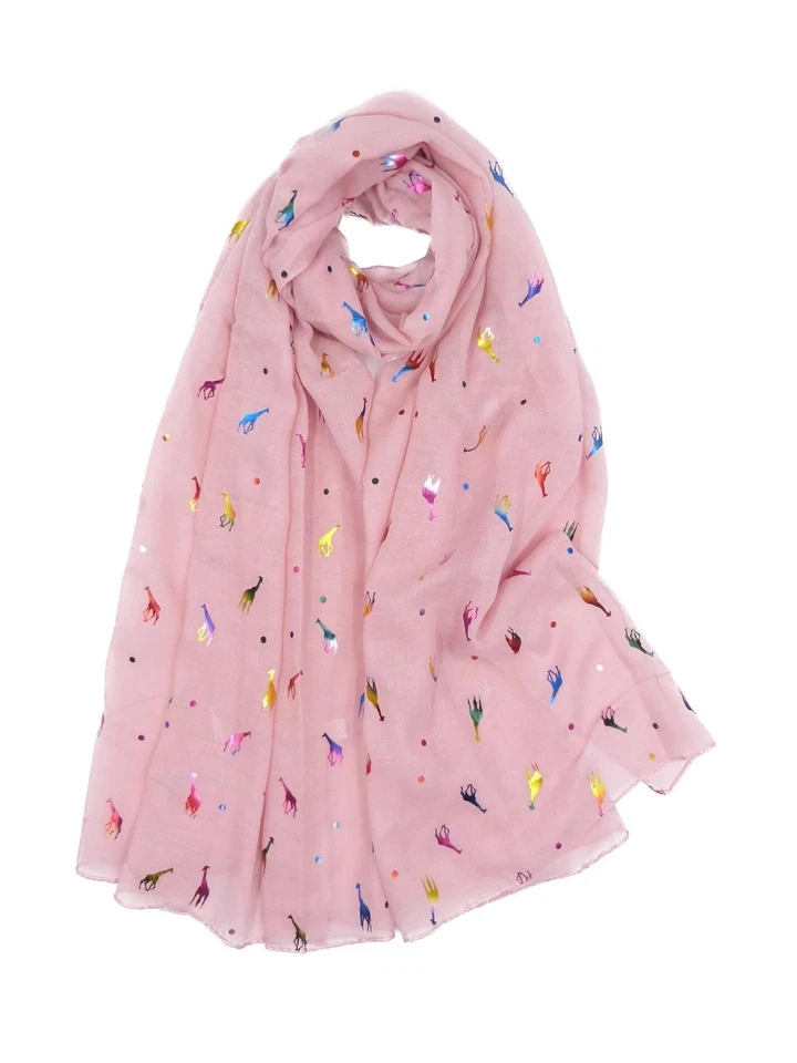 Women’s Foil Print Scarf | Lightweight Glitter Wrap | Xmas Gift for Her - Image 3 of 4