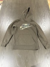 Nike Hoodie Youth Large 6-7 Years Green Camo Swoosh Pullover Kids Cotton