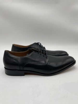 Men s Saks Fifth Avenue dress shoes classic lace-up Black Leather oxford Size 12