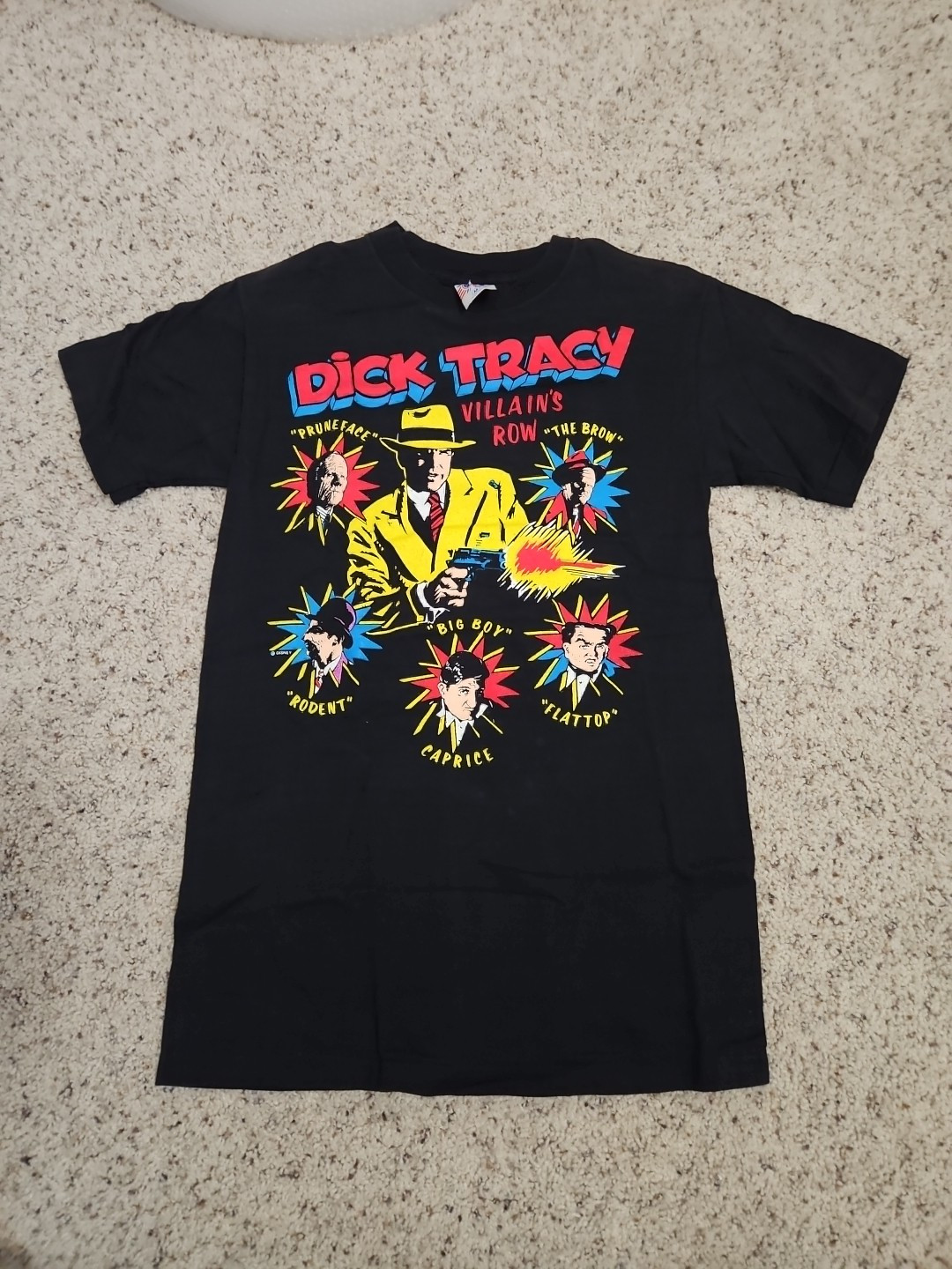 FILA T shirt vintage anni 90 United Stars Of America Dick Tracy Villains Row taglia media