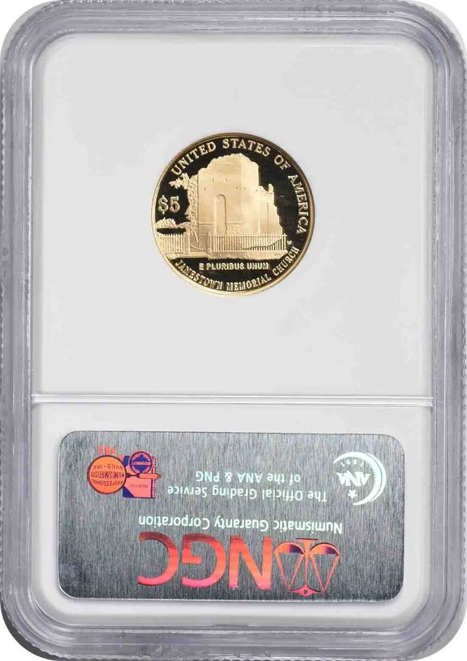 2007-W Jamestown Commemorative $5 Gold PR70UCAM NGC - Image 2 of 2
