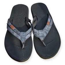 Vionic High Tide Women’s Flip Flops Sandals Size 8 Blue Fabric Rubber Vintage