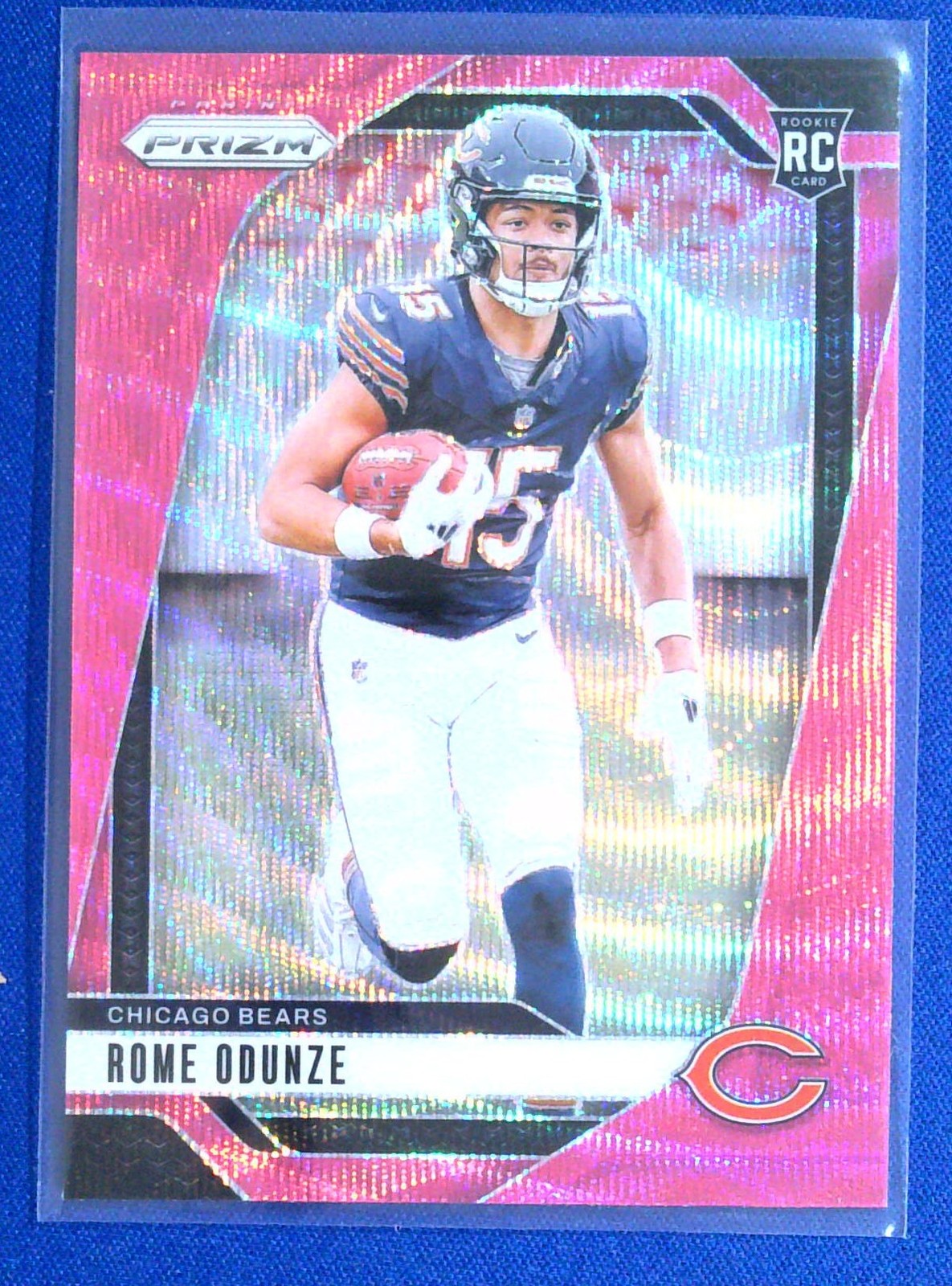 2024 Panini Prizm #385 Rome Odunze Pink Wave