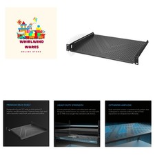 Vented Cantilever 1U Universal Rack Shelf, 14" Deep, for 19" Equipment Racks....