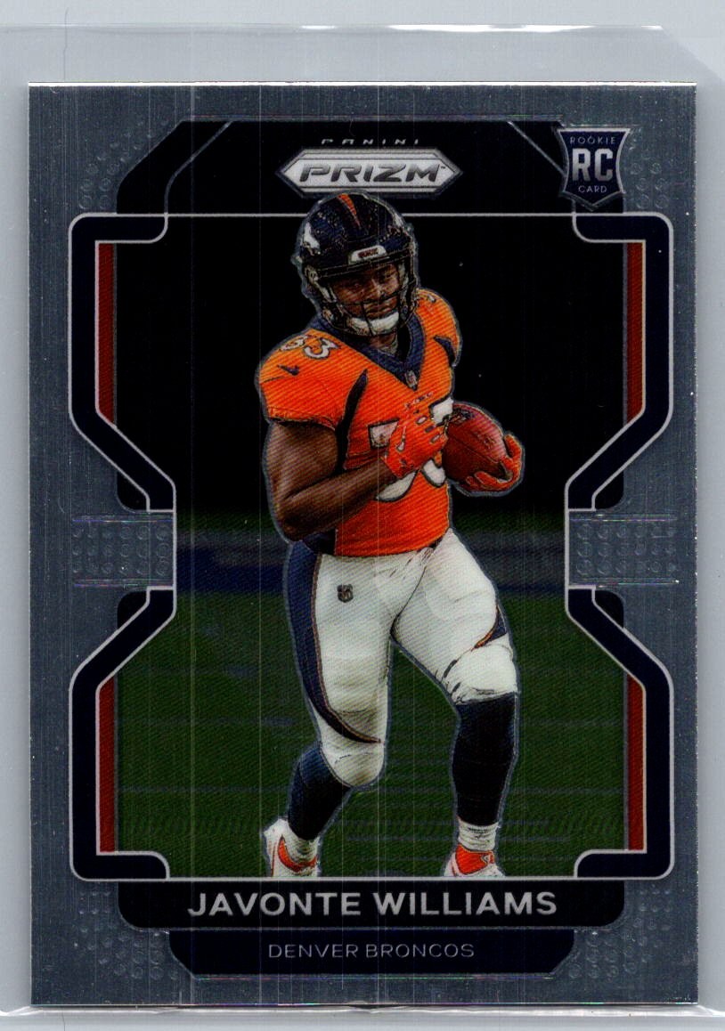 Javonte Williams 345 2021 Panini Prizm RC Rookie Denver Broncos Card