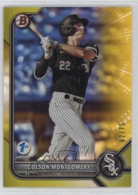 2022 Bowman Draft 1st Edition Yellow Foil 62/75 Colson Montgomery #BD-54 1t1d