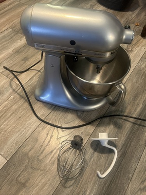 #ad #ad Kitchen Aid Artisan 10 Speed Stand Mixer KSM150PSMC Silver Tested $125.00