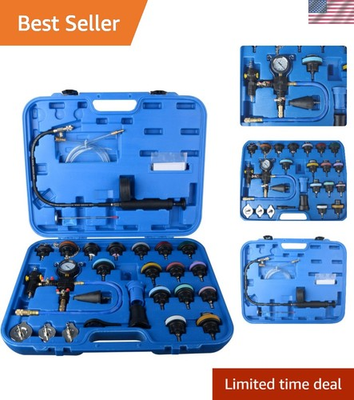 #ad 28pcs Universal Radiator Pressure Tester amp; Vacuum Refill Kit for All Vehicles $117.99