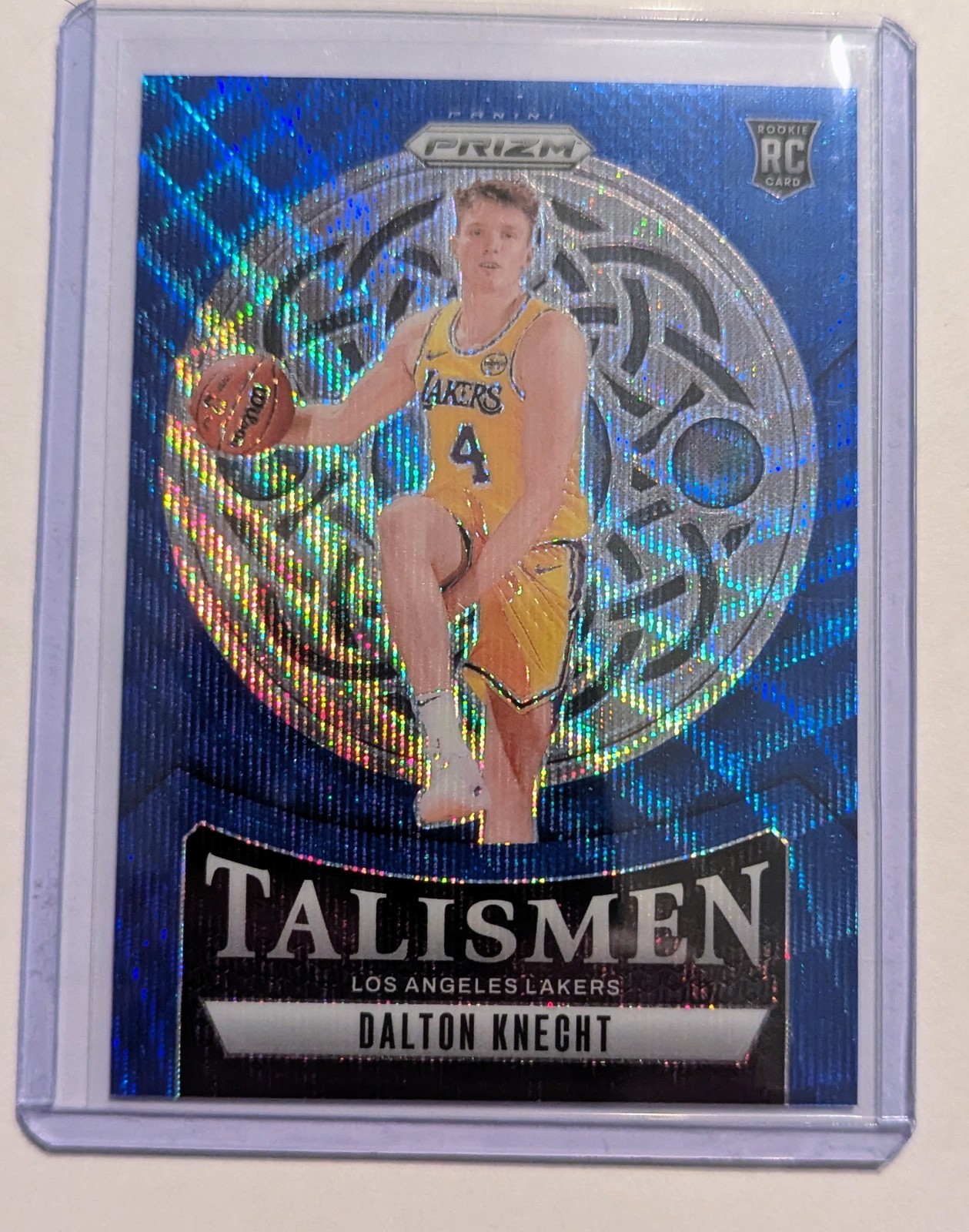 2024-25 Panini Prizm - Talismen Dalton Knecht #15 Blue Wave Prizm /175 (RC)