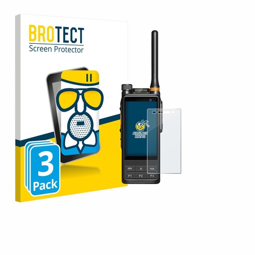 3x BROTECT Panzerfolie Schutzglas für Hytera PDC680 matt entspiegelt Display