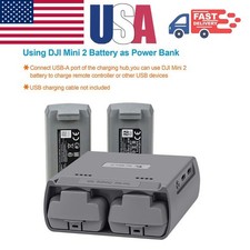 Two Way Charging Hub Charger For DJI Mavic Mini 2/Mini SE Drone Batteries AUK
