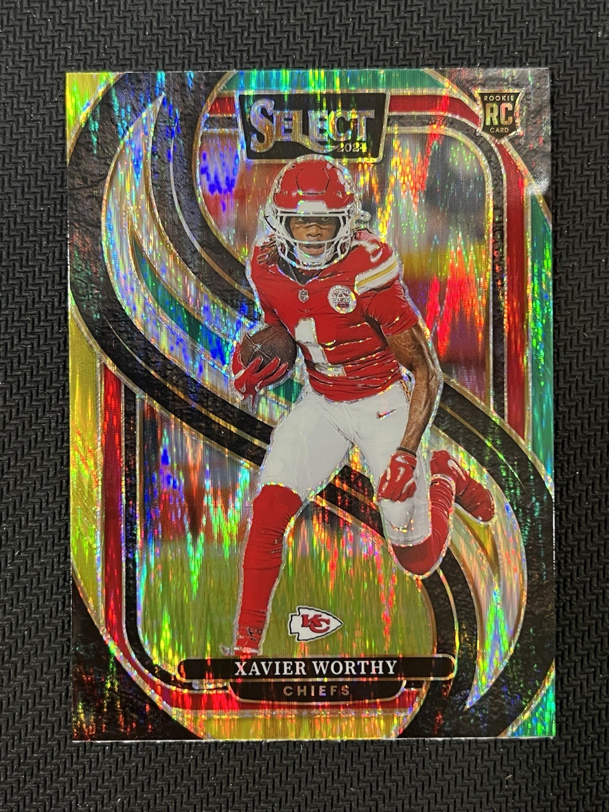 2024 Select Football - Xavier Worthy - #119 Premier Level Red/Green Shock