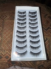 10 Pairs Wispy Natural False Eyelashes Soft R...