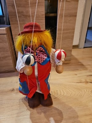 Schöne Clown Marionette Ca. 32 Cm