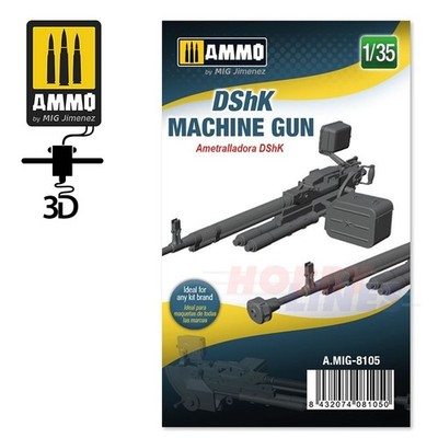 Soviet DShk Heavy Machine Gun 1:35 3D printed Ammo by Mig Jimenez MIG8105