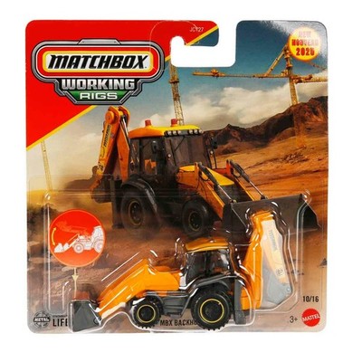 Matchbox Working Rigs 10/16 - MBX Backhoe Truck Maßstab 1:64