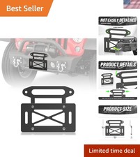 Winch License Plate Frame Compatible with 10" Hawse Fairlead, Universal Front...
