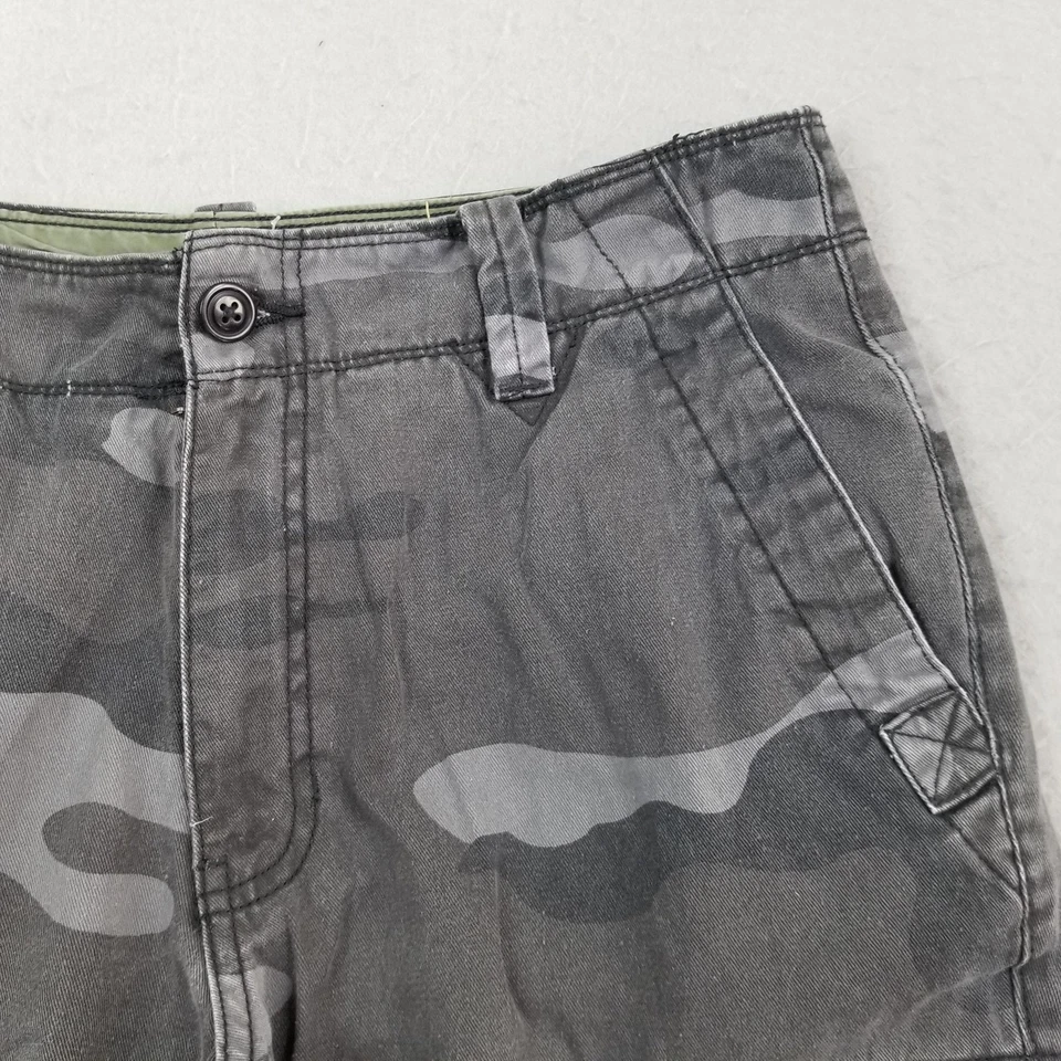 Pantalones cargo Roebuck & Co para hombre 32x32 gris camuflaje algodón bolsillos utilitarios cremallera mosca Foto 4 de 4