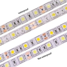 1-5m LED Strip Lights 12V 5050 SMD Flexible Tape Rope Waterproof Warm/Cool White