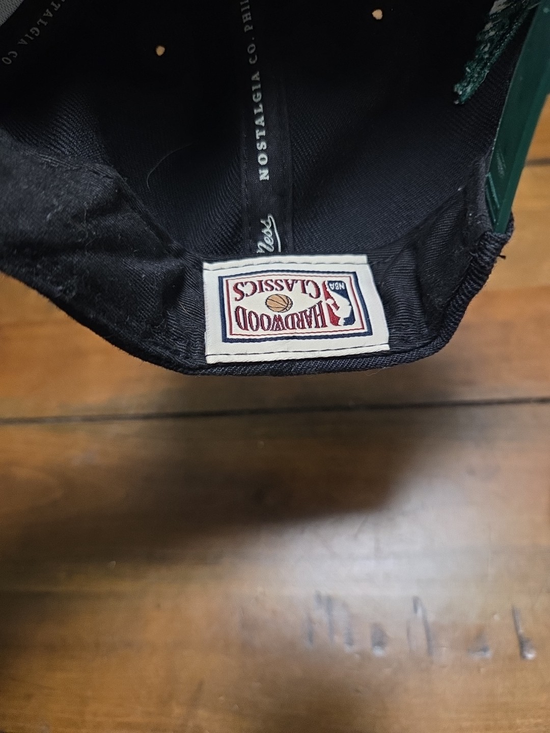 Mitchell & Ness Boston Celtics Hardwood Classics Snapback Hat  Black Green image 9