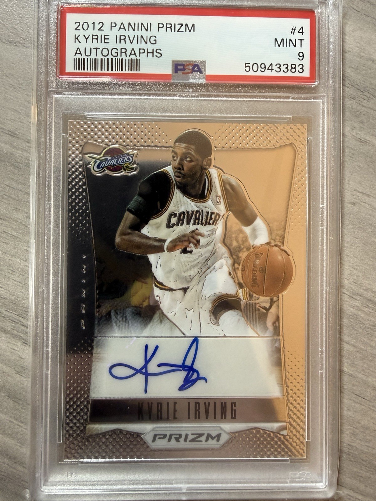 2012-13 Panini Prizm Kyrie Irving Autographs Auto PSA 9 Cleveland Cavaliers