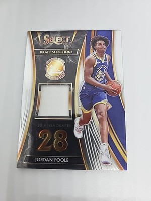 Jordan Poole 2019-20 Panini Select Draft Selections Jersey Relic #DS-JPL Warrior