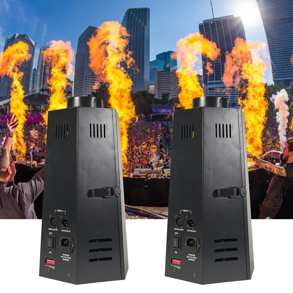2units Mini Hexagonal Fire Machine DMX Flame Thrower Machine for