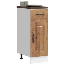  Armoire de cuisine Kalmar noir bois d'ingénierie meuble bas d'évier vidaXL