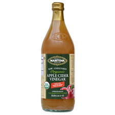 100% Raw-Unfiltered Organic Apple Cider Vinegar with "The Mother" 34 Oz (Pack of
