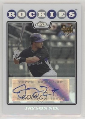 2008 Topps Chrome Refractor 418/500 Jayson Nix #236 Auto 0a6