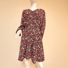 NWT Michael Michael Kors Floral V-Neck Mini Dress Deep Pink Chain Belt Size XL