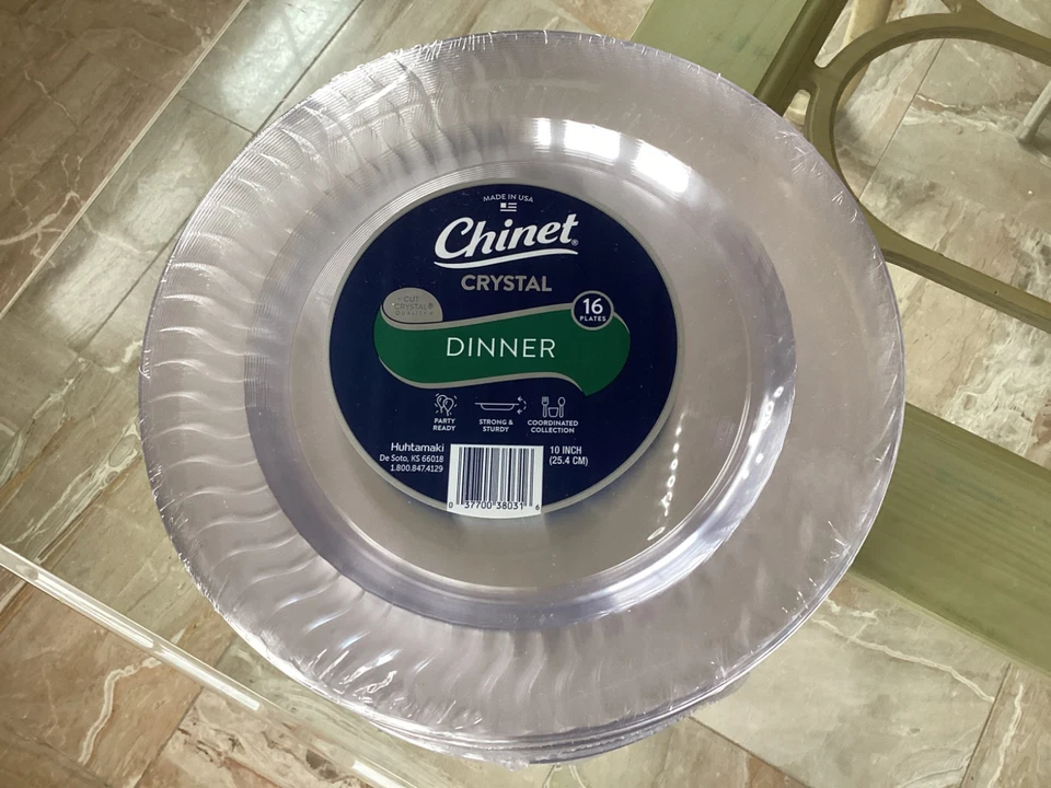 Chinet SOLO 420 Piezas Platos de Plástico Transparente Tazas Utencil Acción de Gracias Fiesta de Navidad Foto 2 de 4