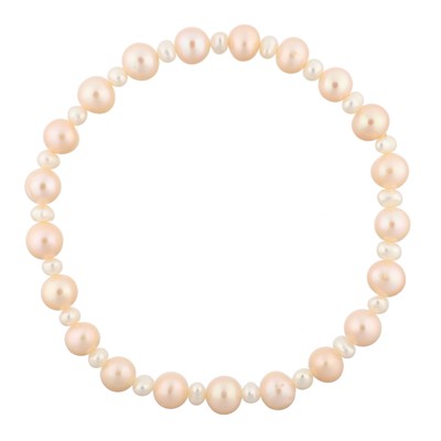 Ladies Stretch Bracelet with Freshwater Cultured Pearls 19cm Long Flex Beaded Bracelet