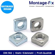Vierkantmutter flach DIN 562 - Gleitmuttern niedrig Stahl / Edelstahl M2,5 - M10