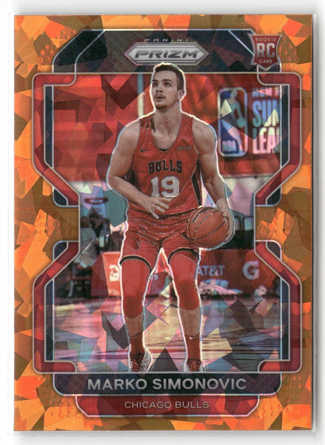 2021-22 Panini Prizm #166 Marko Simonovic Orange Ice