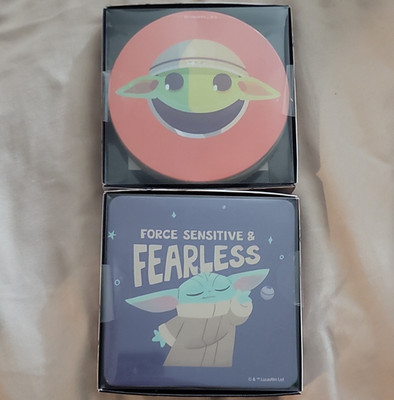 Disney Star Wars Grogu Coaster Set 4-Pack 4x4 Square Cardboard Stackable