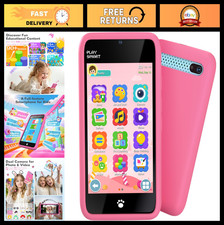 Kids Smart Phone Toy for Girls - 3.97" Dual Camera, 200 Games, 16GB Storage, Ed