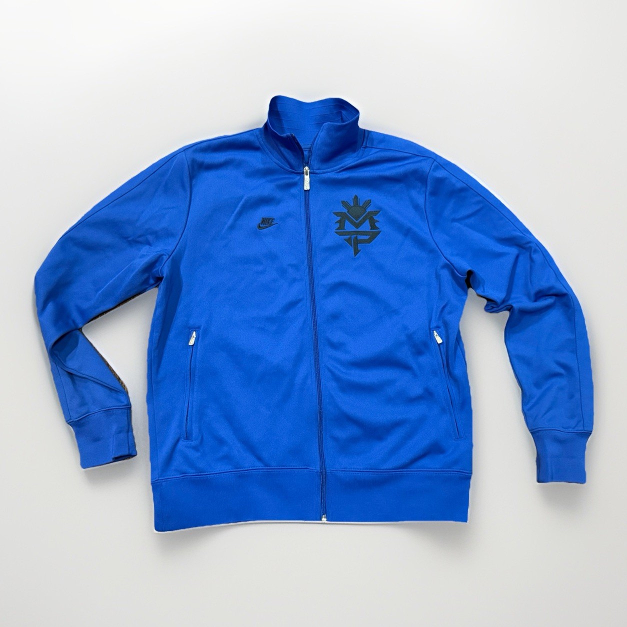 SACAI X NIKE Nike Manny Pacquiao Track Jacket Uomo L Blu Logo Full Zip Swoosh Us intime ottimeioni!